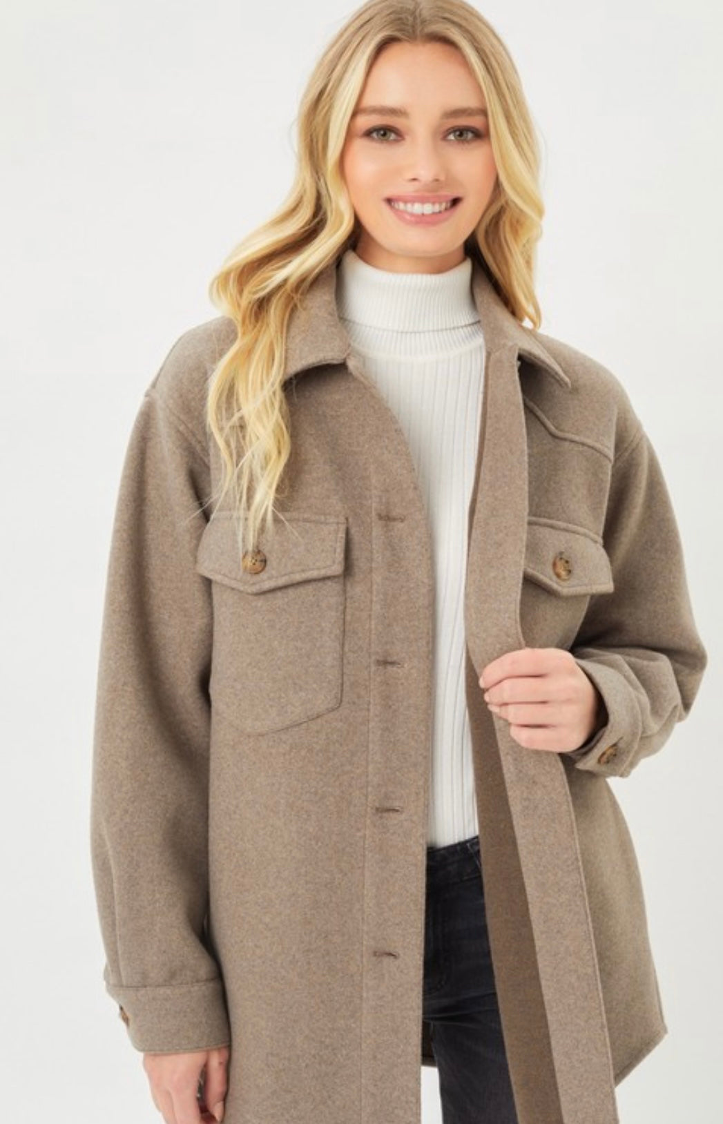 Fleece oversized jacket