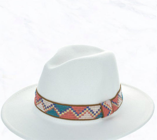 Aztec fabric hat belt