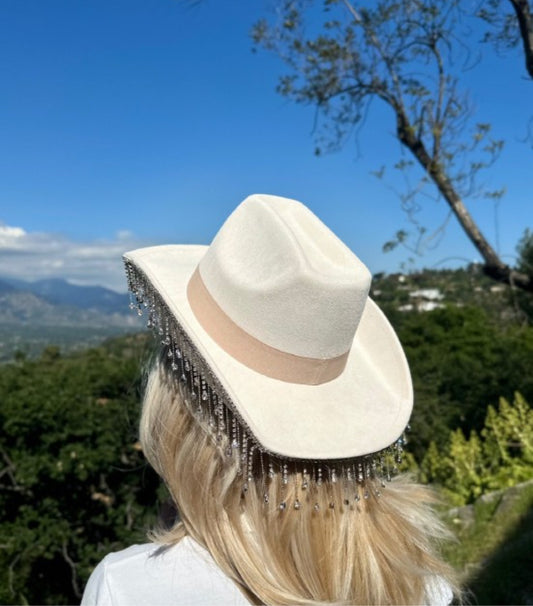 Cowgirl hat with embellishments